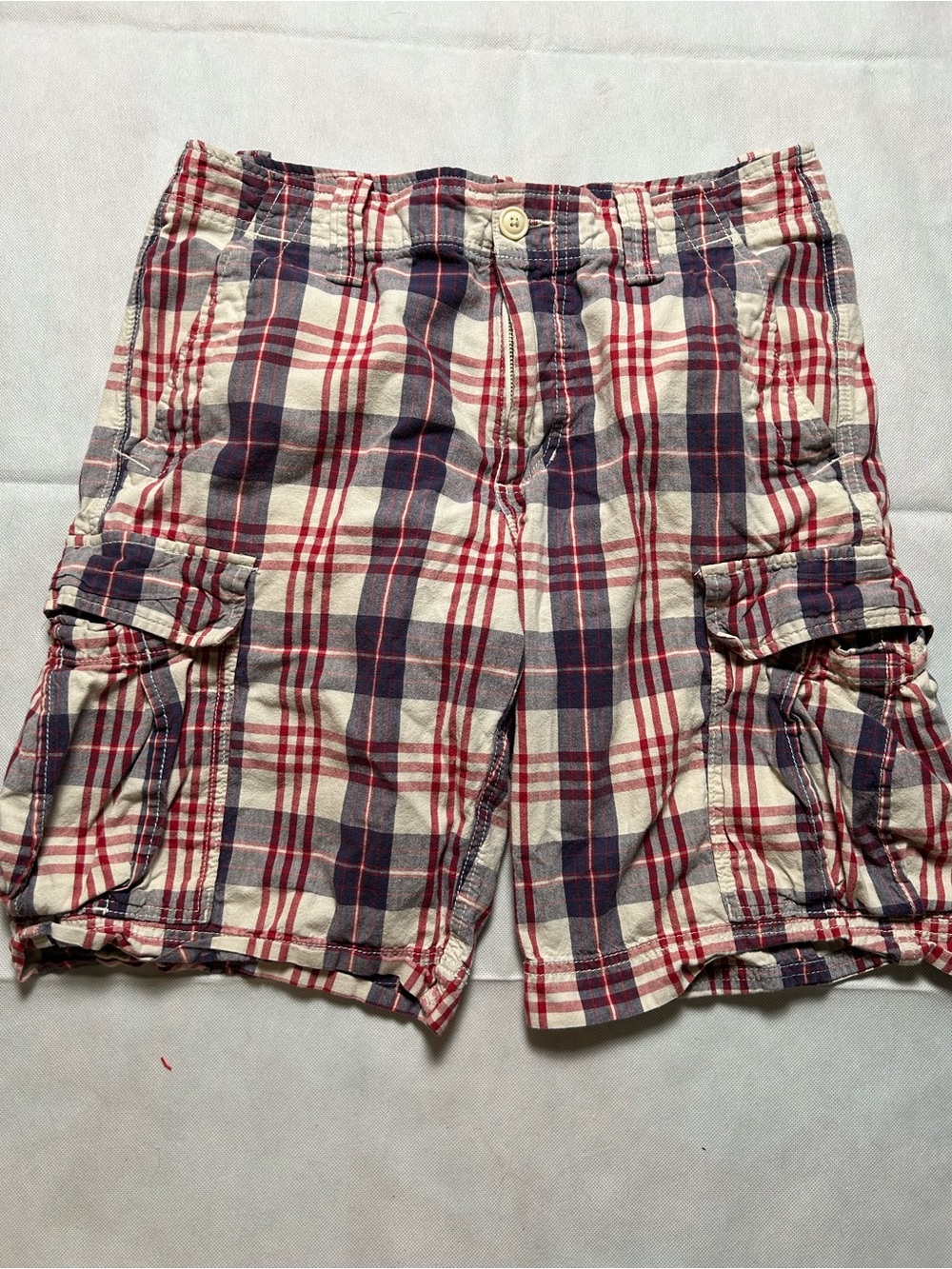 Polo jeans company plaid cargo shorts size 32